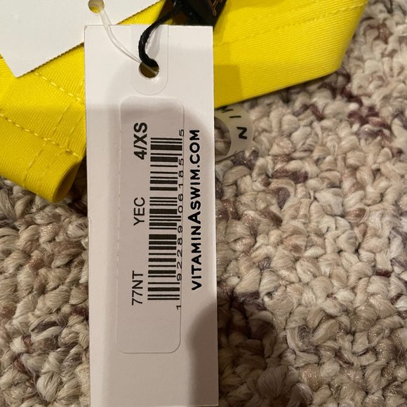 Vitamin A Bikini Top XS Yellow - Picture 2 of 4